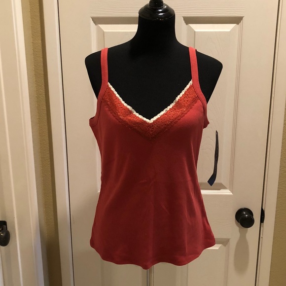 Crazy Horse Tops - Crazy Horse ribbed tank with lace NWT
